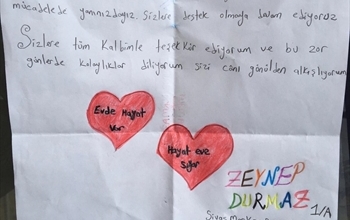 Sivas Beypınarı Köyü İlk ve Orta Okulu Öğrencilerinden Sağlık Çalışanlarına Mektup