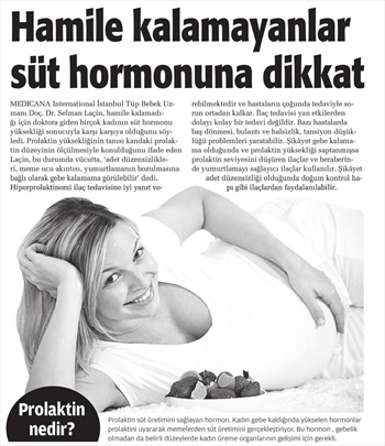 Hamile Kalamayanlar Süt Hormonuna Dikkat 